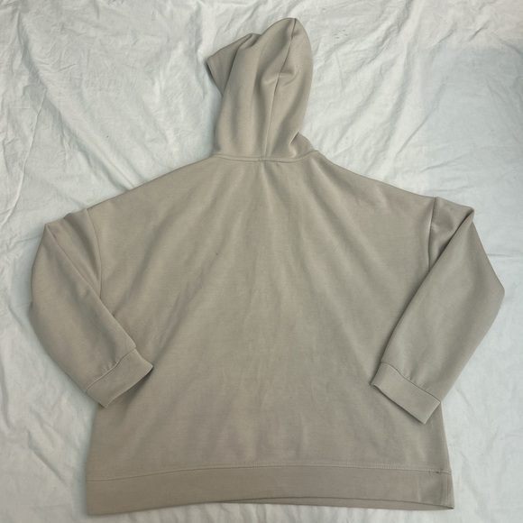 Women’s Light Tan Quarter Zip Hoodie - Picture 4 of 9